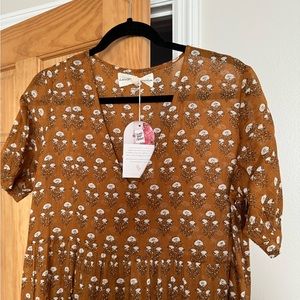 Daughters of India chaaya maxi dress in Chai size Medium